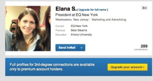 LinkedIn wouldn't let me see her full profile but Elena says she is the President of EQ New York.